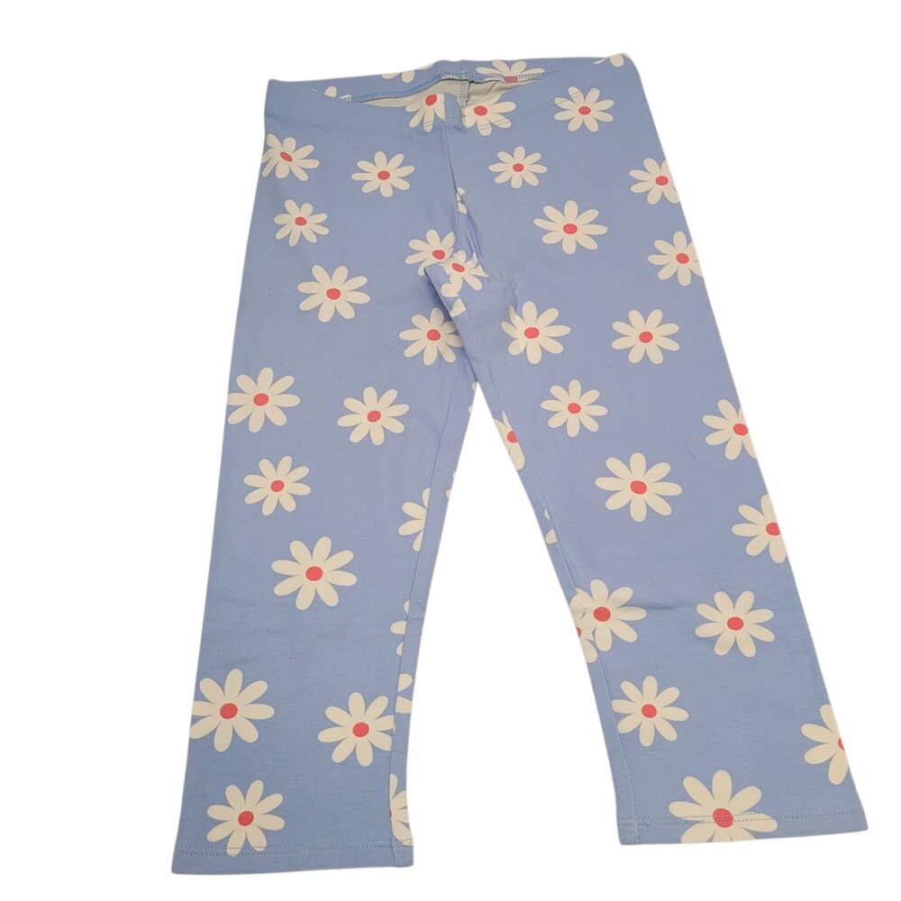 Member's Mark Girls  My Favorite Capri Leggings Flower Print Blue  Size 7/8